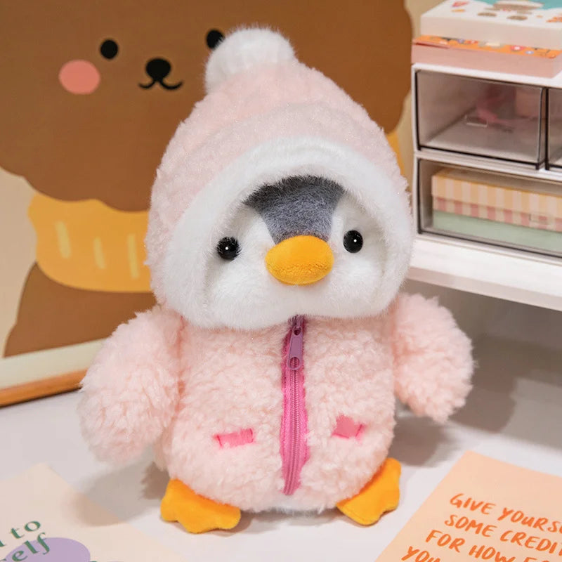 Adorable Kawaii Penguin Plush Toy with Hat and Scarf - 25cm Soft Stuffed Animal