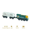 Wooden Train Set with Racing Track for Kids