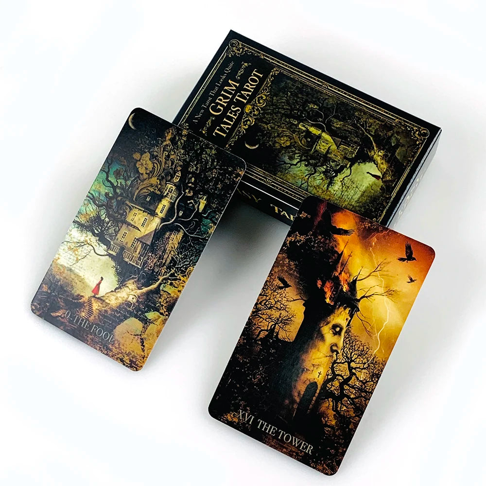Grim Tales Tarot Card Deck – 78-Card English Edition for Divination & Reflection