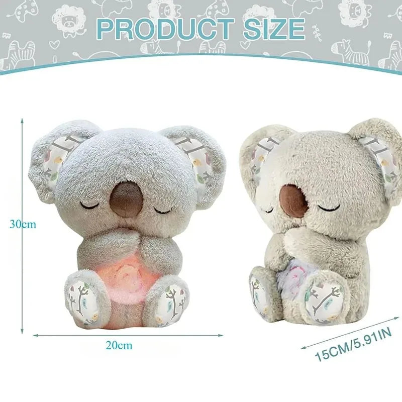 Cuddly Koala Plush Sleep Aid with Night Light and Soothing Sounds