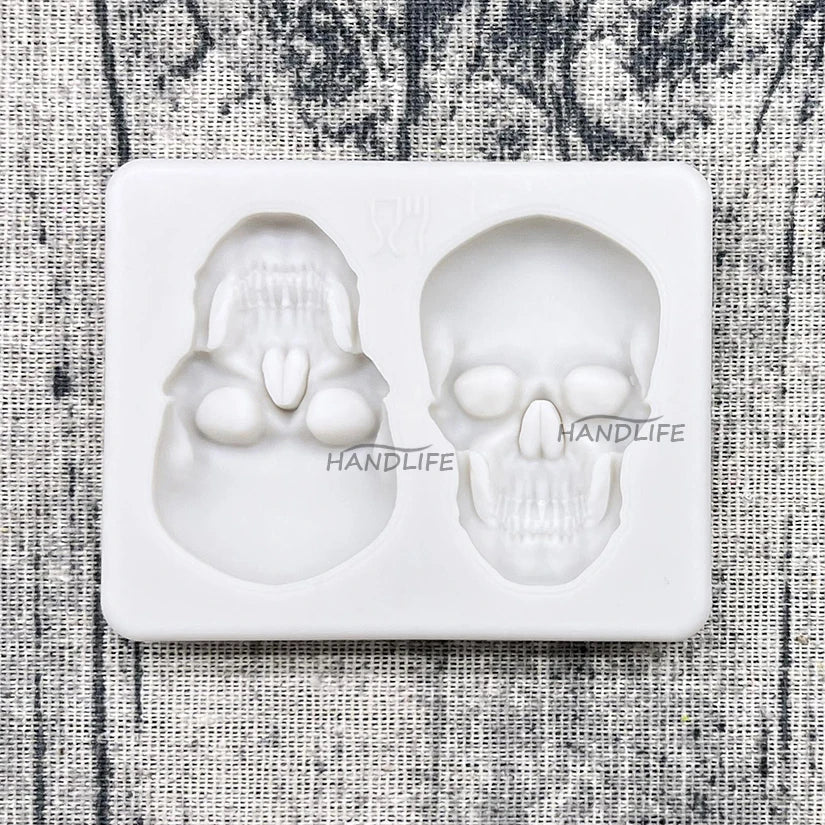 Skull Silicone Cake Mold for Halloween Baking and Sugarcraft