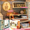 DIY Miniature Wooden Dollhouse Kit with LED Lighting