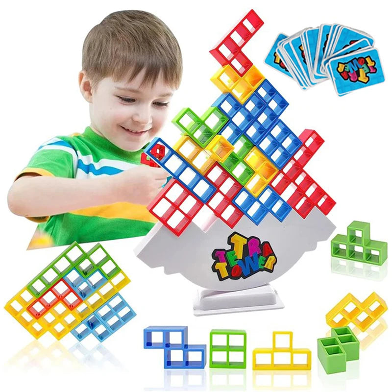 Tetra Balance Stacking Blocks for Family Games