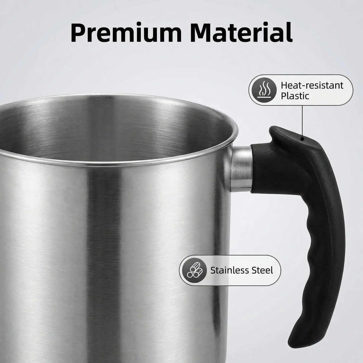 Stainless Steel Wax Melting Pitcher with Anti-Drip Spout