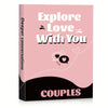 A pink and black box for a couples conversation card game titled Explore Love With You for date night or anniversaries.