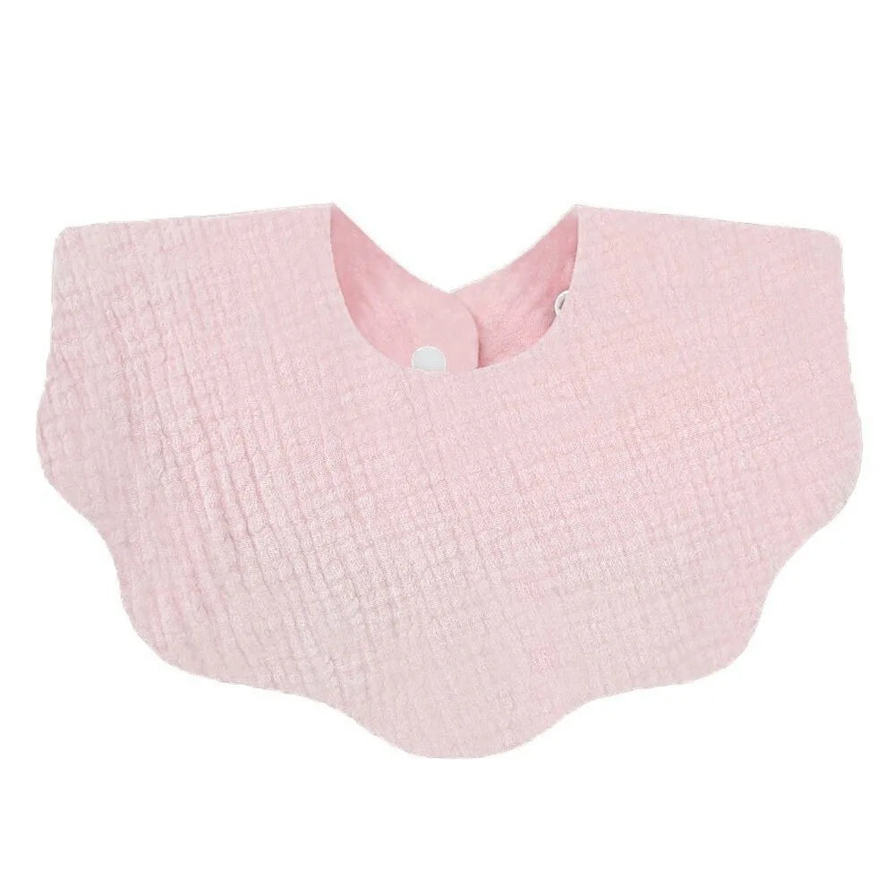 Cotton Baby Bibs with Burp Cloth – Soft Solid Color Bandana Scarf