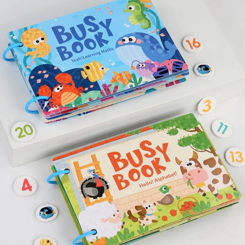 Montessori Toddler Busy Book with Matching Games
