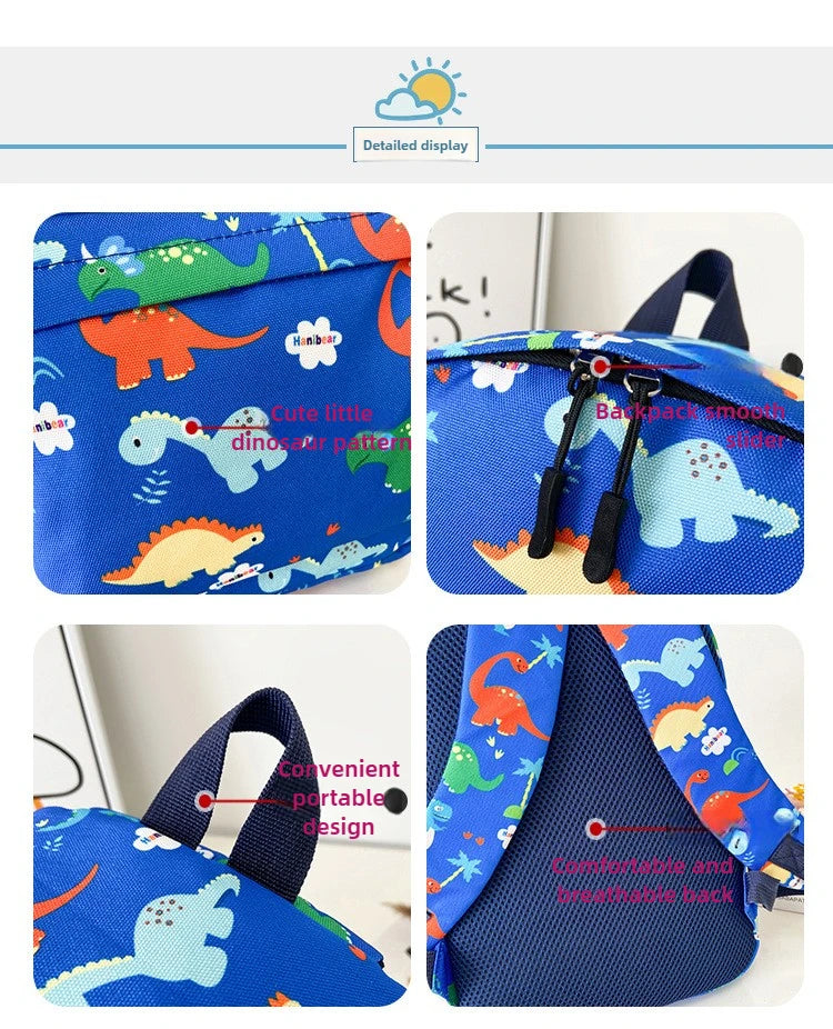 Dinosaur Print Kids Backpack for Kindergarten & School