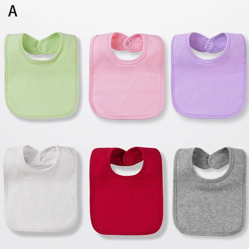 6-Pack 100% Cotton Baby Bibs for Drooling & Teething
