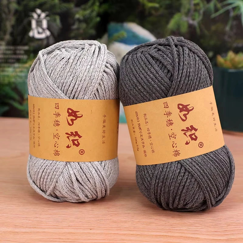 Soft Cotton Blend Crochet Yarn – 85m per Roll
