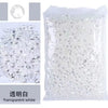 Bag of transparent white AB-coated flat back resin rhinestones for crafts and DIY projects