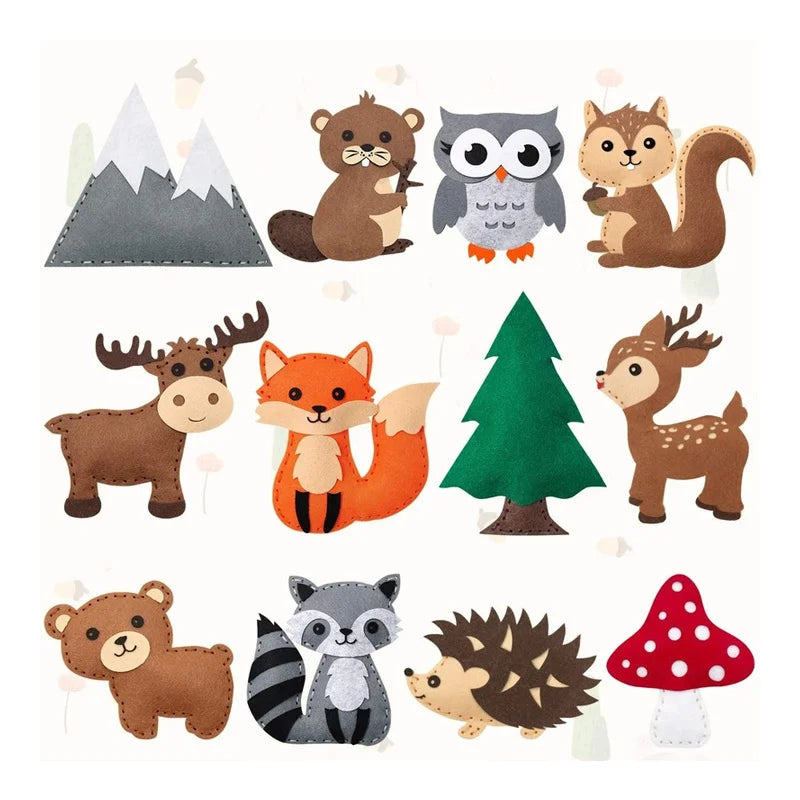 Woodland Animals Felt Sewing Craft Kit for Kids