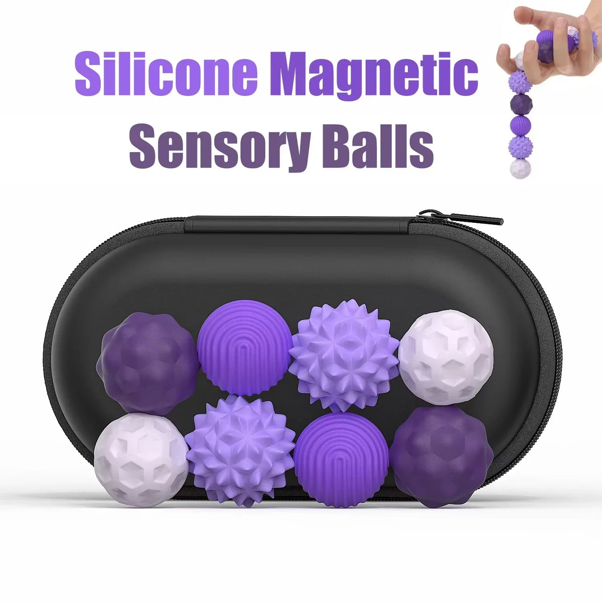 Magnetic Silicone Sensory Stress Balls