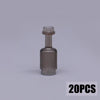 A small, cylindrical building block treasure chest component with a gold-colored top and silver base.