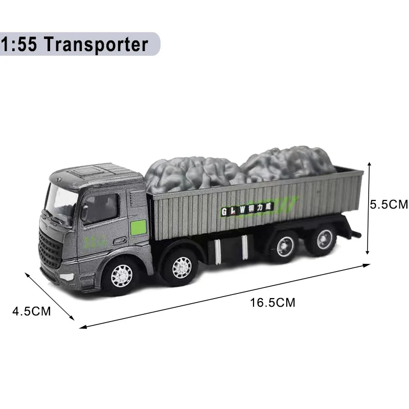 Diecast Engineering Vehicle Set for Kids - 4-Piece Construction Toy Collection