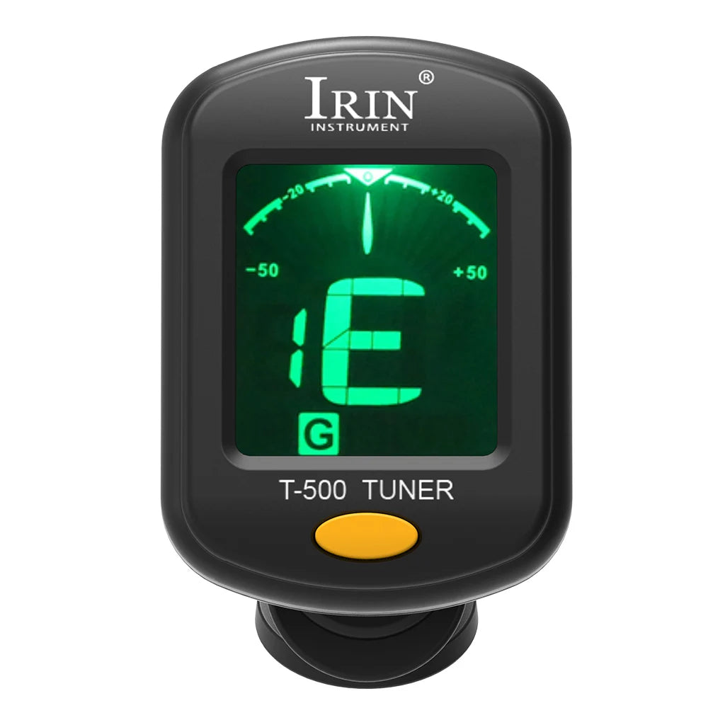 Rotatable Clip-On Tuner with LCD Display for Guitar, Bass, Ukulele & More