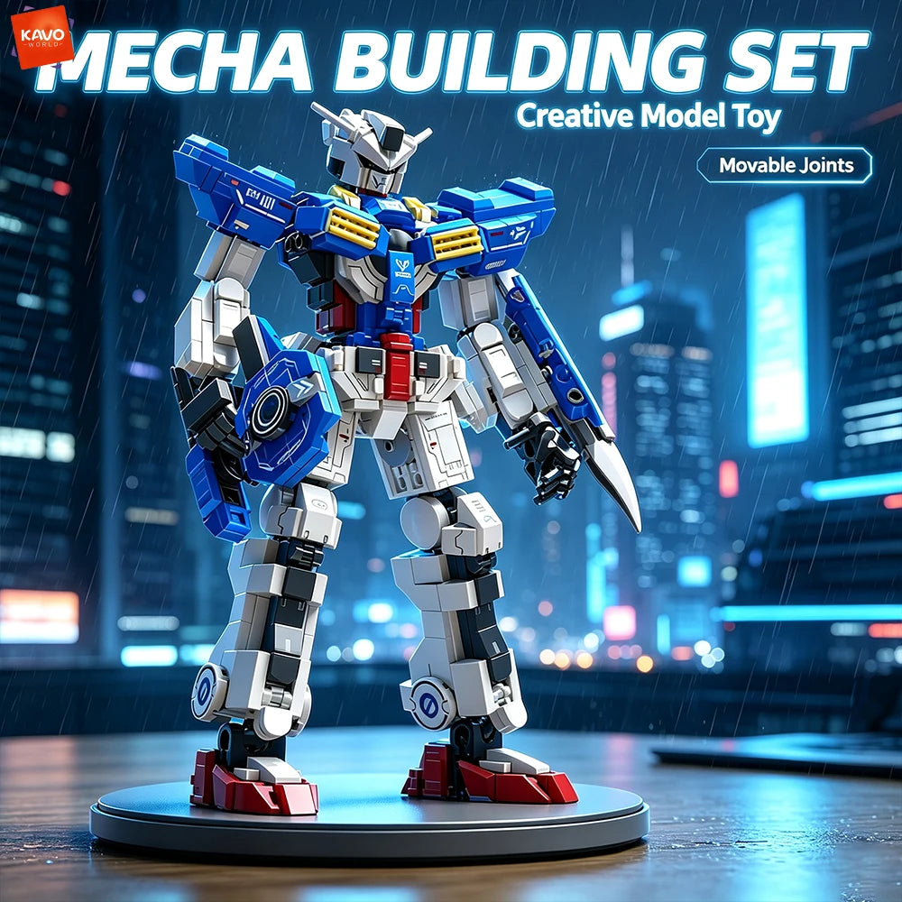 Mecha Robot Building Blocks Set - 648 Pieces, Poseable DIY Model Kit
