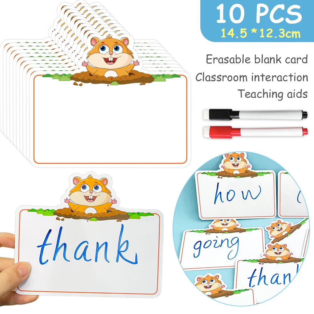 Dry-Erase Fly Swat Game Cards for Kids Learning