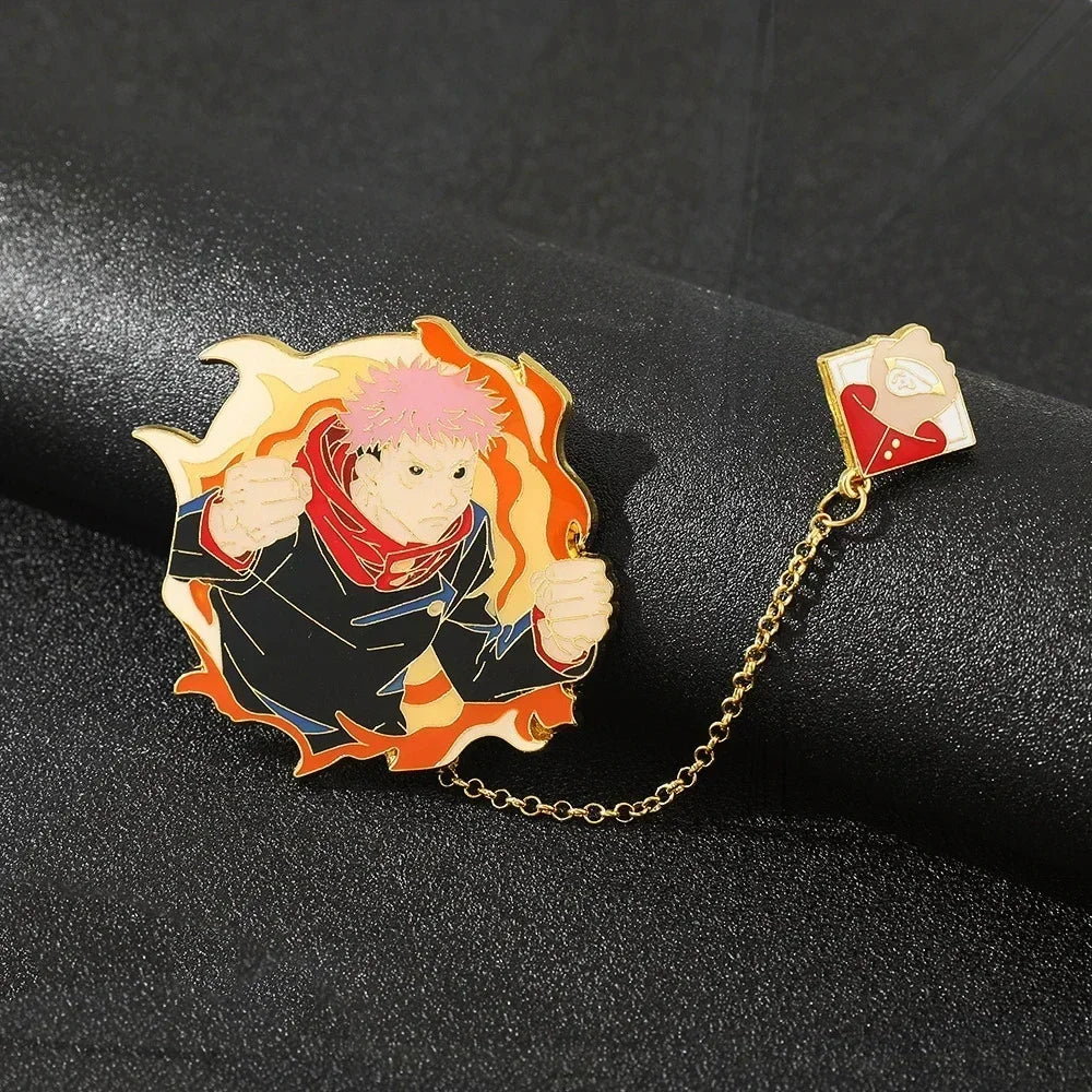 Jujutsu Kaisen Enamel Badge Set with Chain