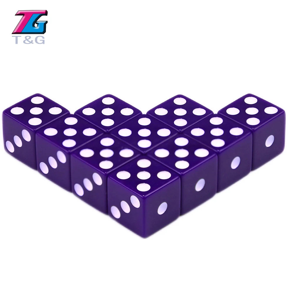 12mm Acrylic Dice Set – Standard White Numbered Dice