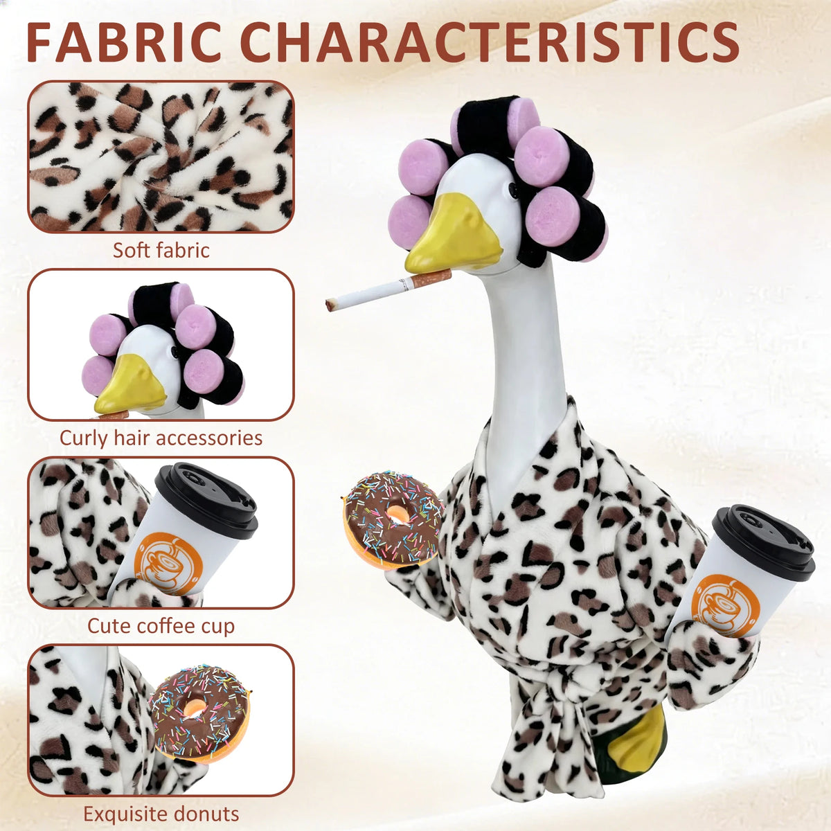 Goose Costume Dress-Up Set for Lawn Statues