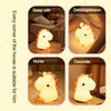 A cute unicorn silicone LED night light is shown in various contexts including sleep, decompression, and decoration.