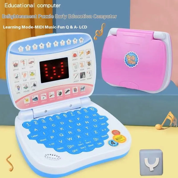 Kids Interactive Learning Laptop with LED Display and Music
