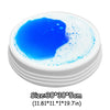 A white silicone mat with a bright blue liquid or substance on top, used for an interactive LED balance stone.