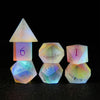 Premium 7-Piece Frosted Gemstone Polyhedral Dice Set for Tabletop RPGs