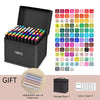 Dual-Tip Alcohol Art Markers – 168 Color Set for Illustration & Sketching
