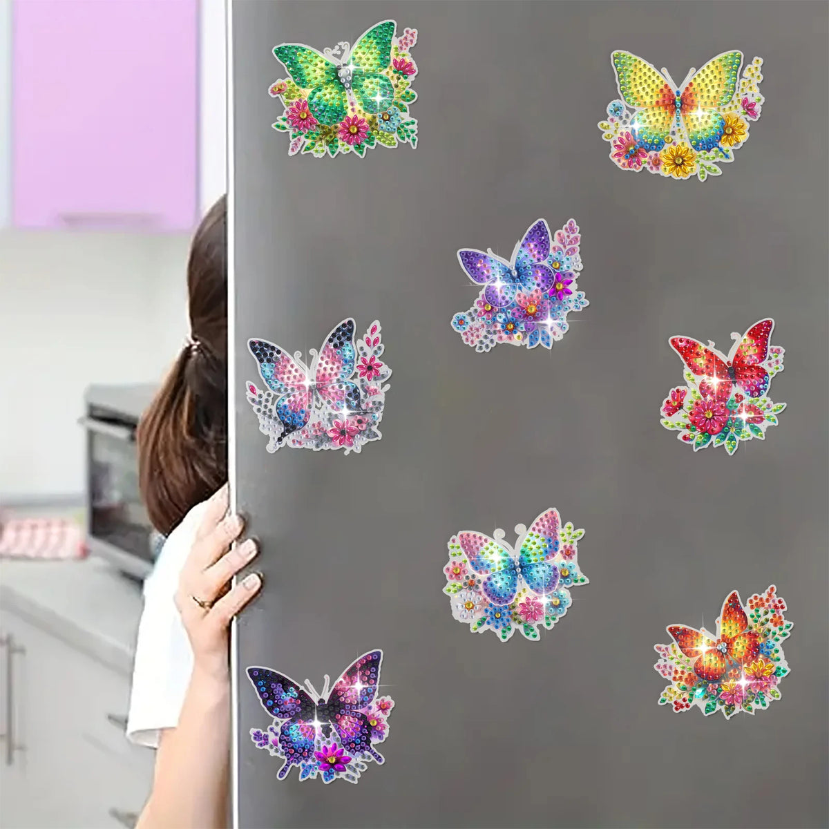 Butterfly Diamond Painting Magnets Kit – 8 Designs