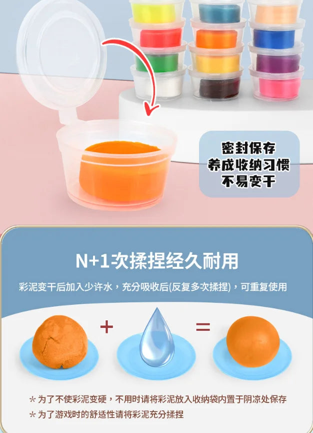 3-in-1 Clay Playset - Cake, Ice Cream & Noodle Maker for Kids