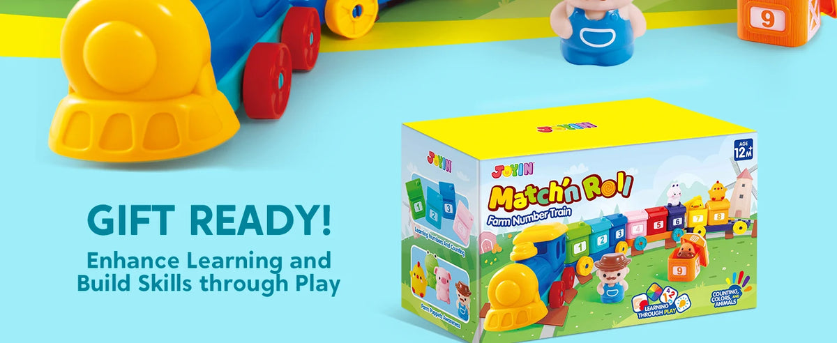 Counting & Sorting Farm Train with 9 Animal Figures