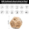 Wooden Date Night Dice Game with Food-Themed Icons