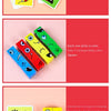 A set of challenge cards and wooden face-changing cubes for a kids puzzle game.