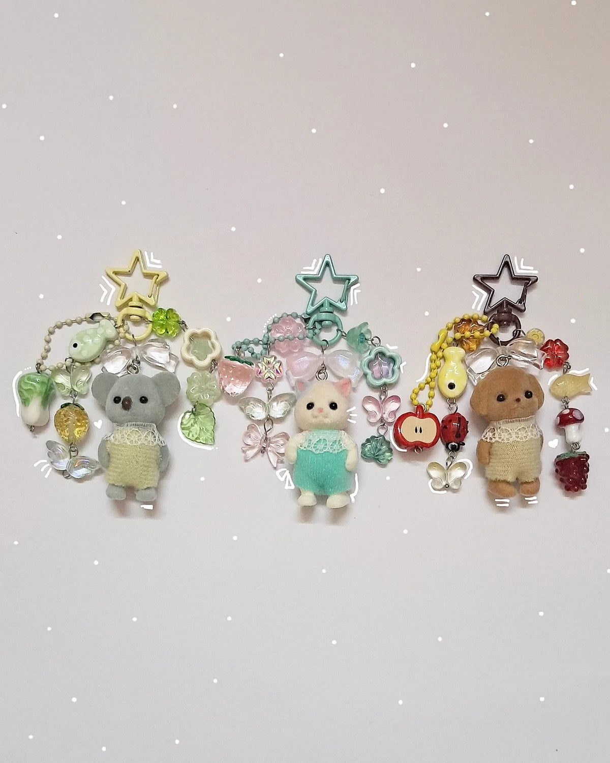 Caramel Cat Plush Keychain Bag Charm