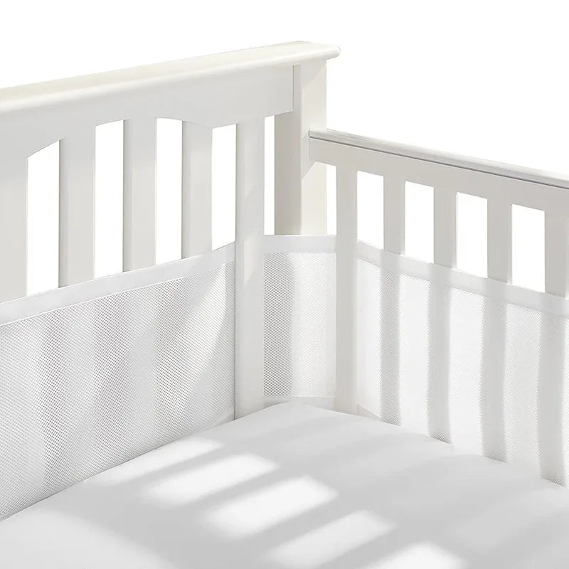 Breathable 4-Sided Crib Bumper Set for Infant Safety