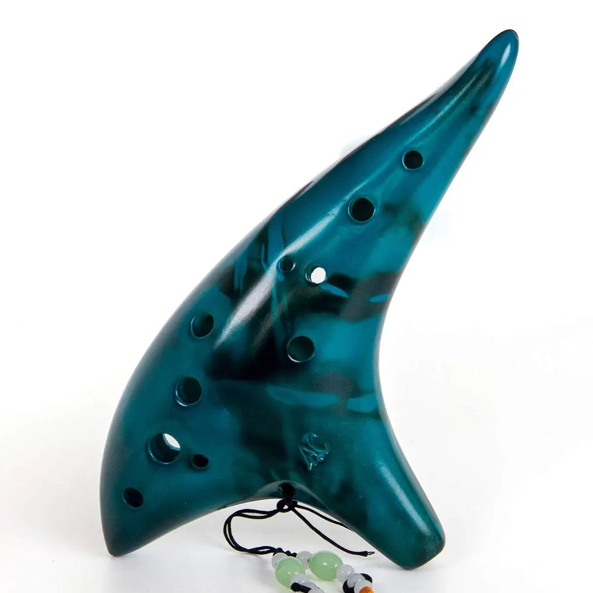 12-Hole Ceramic Ocarina in Alto C with Songbook and Carry Bag