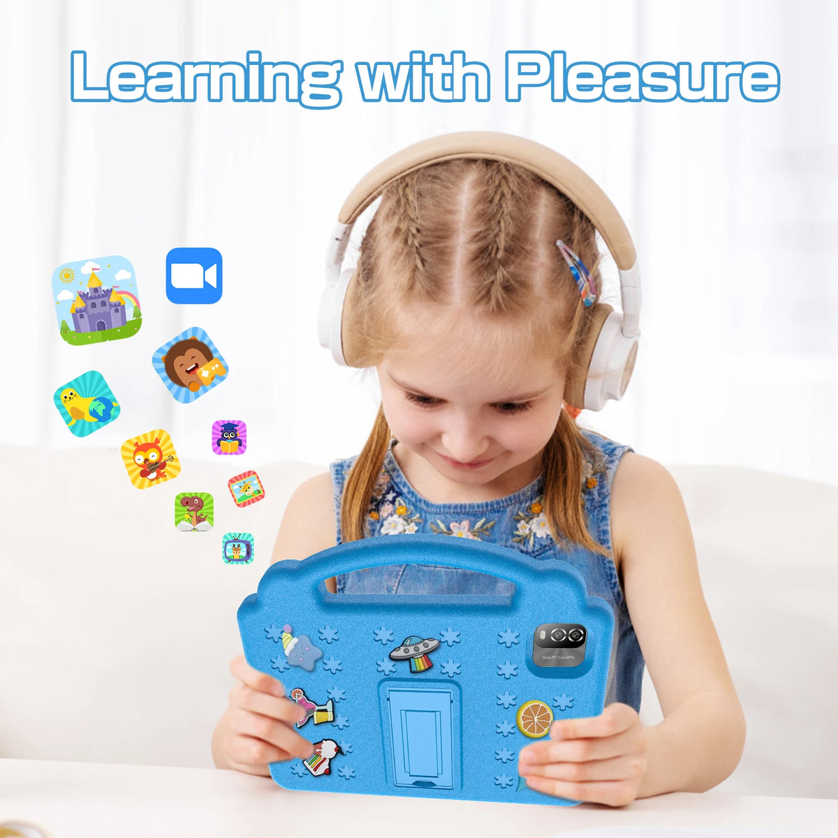 10" Kids Tablet with Case, Android 15, Parental Controls, 64GB