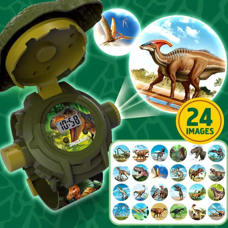 Dinosaur 3D Projector Watch for Kids with 24 Images