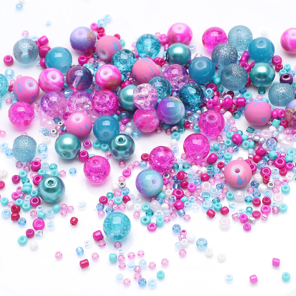 Mixed Color Czech Glass Seed Beads for Jewelry Making – Round Spacer Beads Assortment