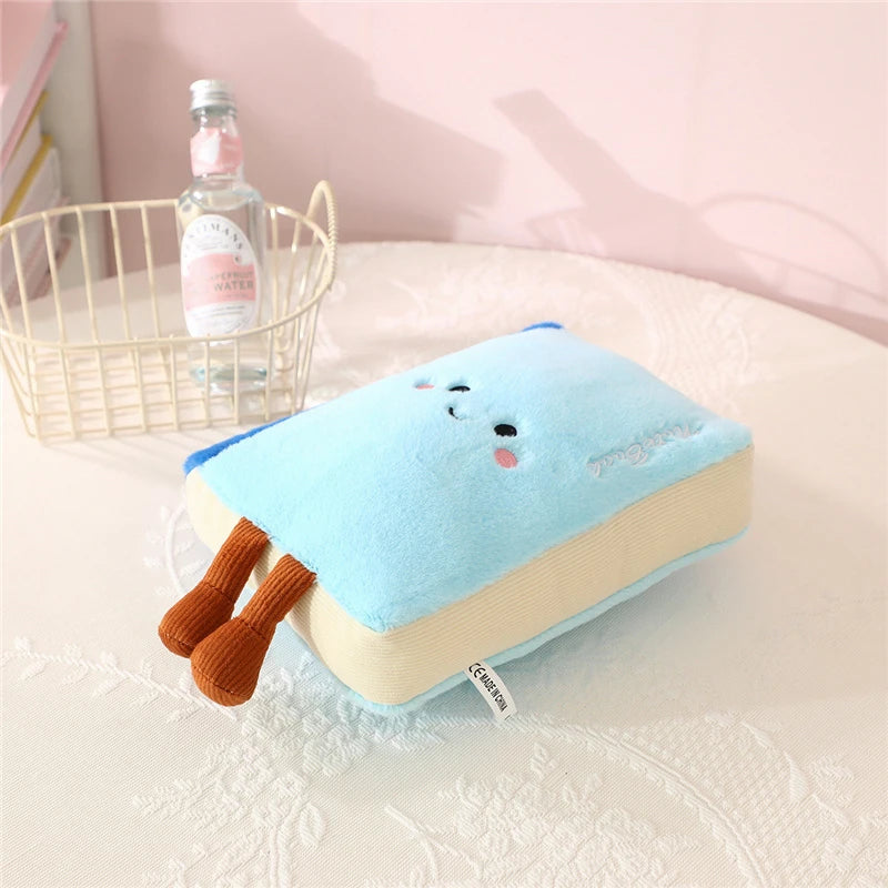 Cartoon Stationery Plush Pillow Set – Soft Ruler, Pencil & Notebook Pillows for Kids
