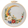 Butterfly & Moon Embroidery Kit with Floral Border