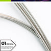 Close-up view of a single layer nano coated guitar strings, showing the hexagonal carbon steel wire texture.