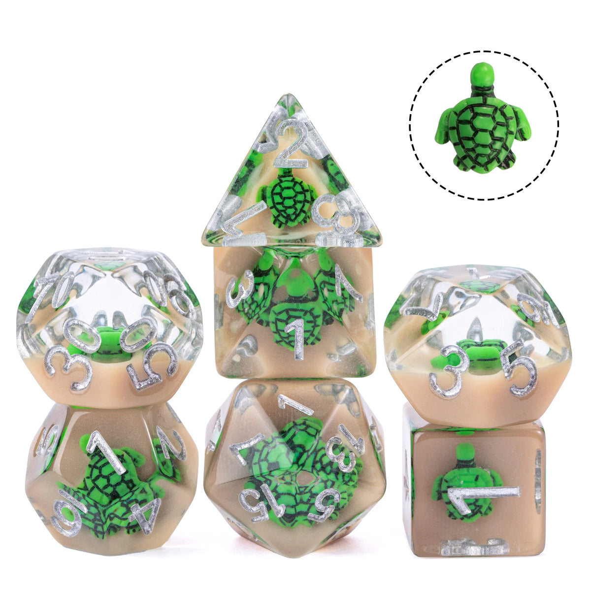 Cute Animal Resin Polyhedral Dice Set