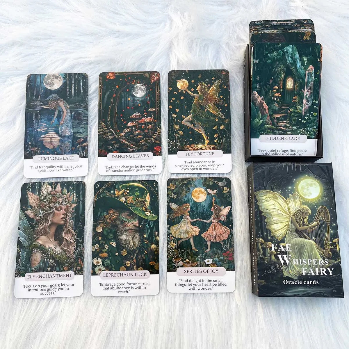 Fae Whispers Oracle Card Deck - 54 Enchanting Cards for Spiritual Guidance