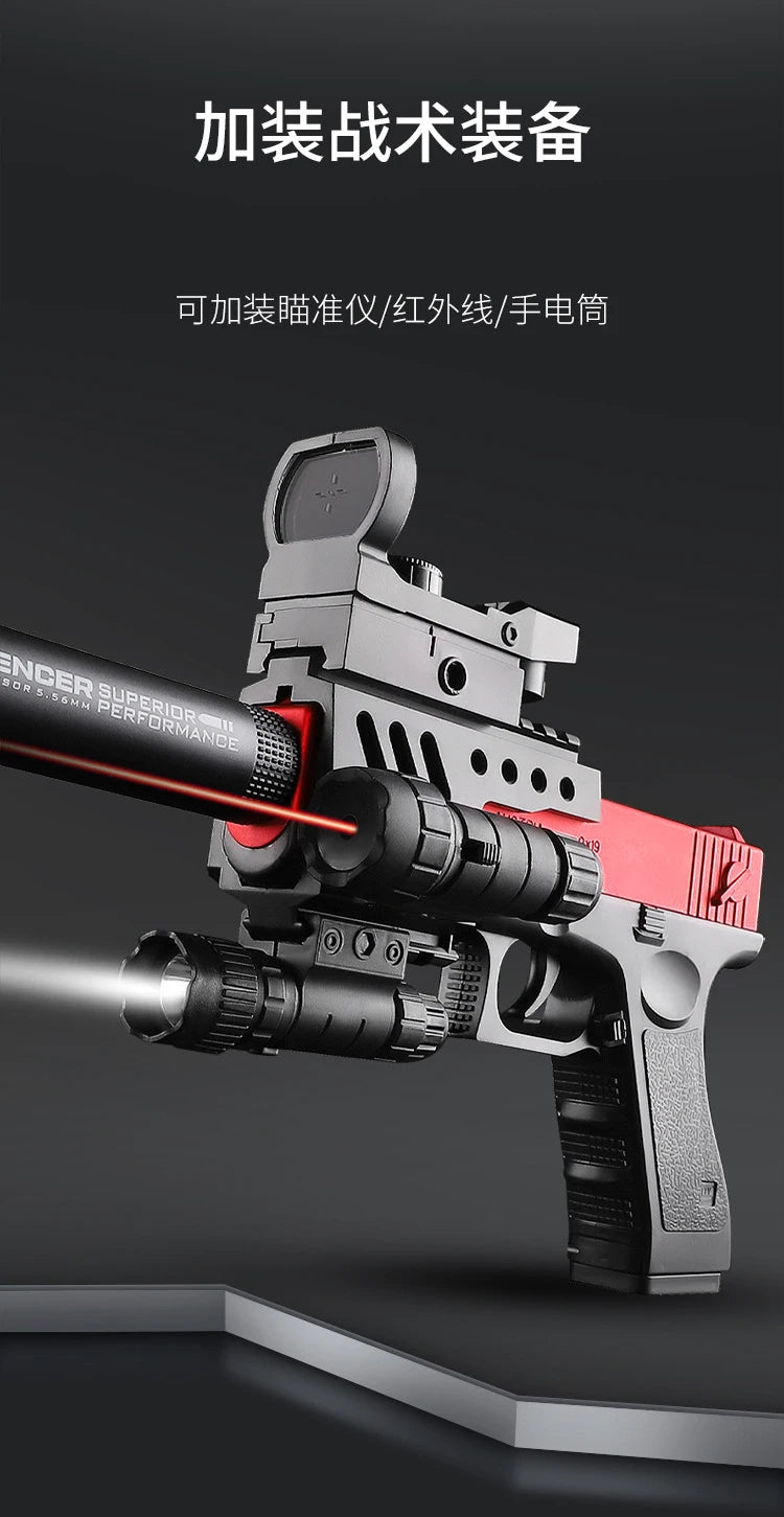 Soft Bullet Toy Pistol with Ejecting Shells