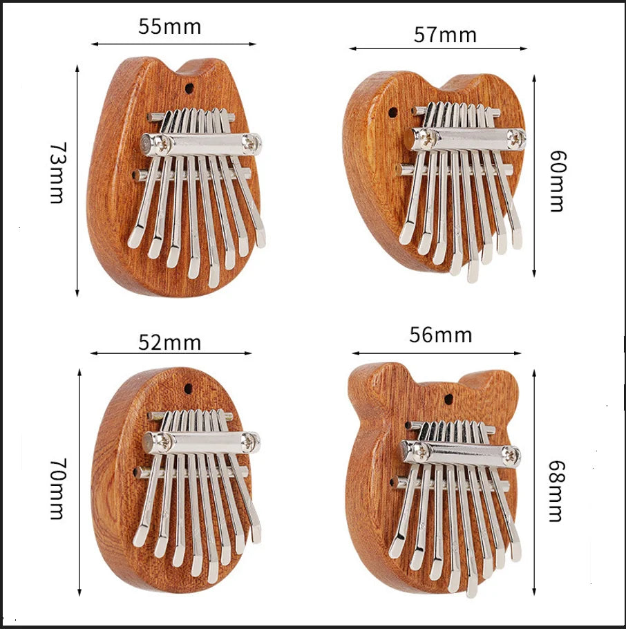 Mini 8-Key Kalimba Thumb Piano with Lanyard – Cute Totoro Design