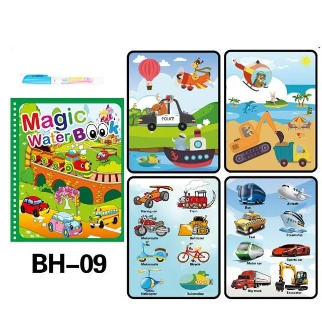 Reusable Water Coloring Book for Kids – Magic Drawing Pad