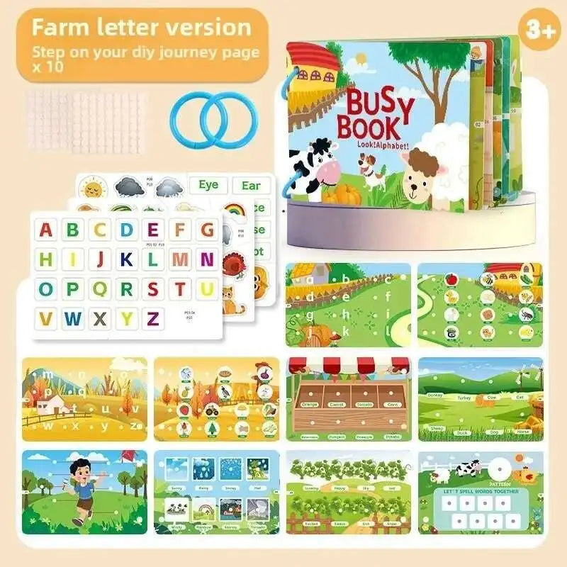 Montessori Quiet Busy Book for Early Learning